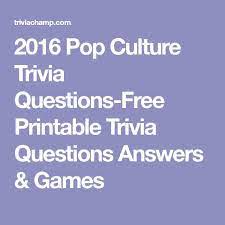 No matter what you're into, there's a podcast out there that will capture your attention. Pop Culture Trivia 2018 With Answers