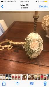 Pleasant in pastel wedding bouquets. Practice Bouquet W Publix Roses And Baby S Breath Just To See How It Would Go First Attempt Fairy Tale Wedding Bouquet Army Wedding