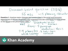 Ap Us History Dbq Example 1 Video Khan Academy