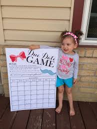 Gender Reveal Due Date Calendar Game 20x28 Size Poster Board Baby Gender Reveal Party Gender Reveal Party Games Boy Gender Reveal