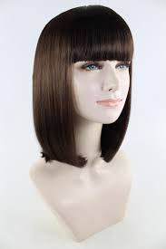 Pulp Fiction Wig, Mia Wallace Style Pageboy High Density 6.3 Ounces  Kanekalon Fibers Made in America