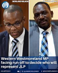 A run-off is set for Sunday between Member of Parliament for Westmoreland  Western Morland Wilson and Councillor Garfield James to determine who is to  represent the governing Jamaica Labour Party (JLP) in