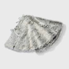 Christmas tree decoration,christmas party decor. 48in Gray Faux Fur Christmas Tree Skirt Wondershop Target