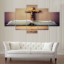 Welcome to the cross home decor collection at novica. Living Room Home Decor Poster Wall Art 5 Pcs Christian Religion Cross Jesus Canvas Painting Modular Pictures Framework Hd Prints Painting Calligraphy Aliexpress