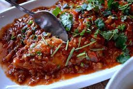 Steamed Fish W Spicy Bean Sauce Douban Yu Recipe Steamed Fish Spicy Fish Recipe Cooking Seafood