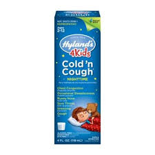 Hylands 4 Kids Cold N Mucus Nighttime Relief Liquid Natural Relief Of Chest Congestion Sleeplessness Runny Nose Sore Throat Sneezing Cough 4