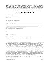 free texas quit claim deed form pdf word