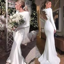 Wedding dress sleeves best wedding dresses bridal dresses wedding gowns wedding cakes wedding rings lace weddings dresses dresses simple wedding dress, mermaid wedding dress, off shoulder wedding dress from joepaldress. Satin Long Sleeve Mermaid Wedding Dress Off 79 Buy