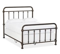 Pottery barn chloe farmhouse black bed frame headboard only wood full size. Coleman Metal Bed Pottery Barn