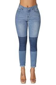 Washing jeans can be abrasive to fabrics. Color Block Light Blue Wash Jeans Women Jeans Womens Ripped Jeans Womens Fashion Jeans