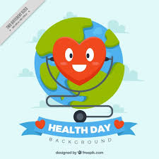 Que la población mundial pueda acceder a una sanidad gratuita y pública es invertir en el capital humano, ya que una población más sana reduce los riesgos de padecer grandes epidemias, crea trabajo y fomenta el te contamos los objetivos que persigue el día mundial de la salud en el 2018. Fondo Del Dia Mundial De La Salud Con Corazon Feliz Vector Gratis