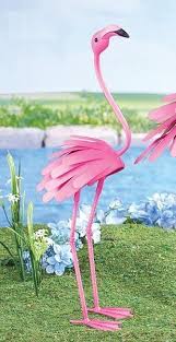 Pink Flamingo Bird Garden Statue Metal Stake Yard Art Lawn Ornament Summer Decor Flamingo Garden Lawn Ornament Bird Garden