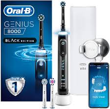 Has been added to your cart. Oral B Genius 8000 Electric Toothbrush 1 Black App Connected Handle 5 Modes With Sensitive And Gum Care Pressure Sensor 3 Brush Heads Travel Case 2 Pin Uk Plug Gift For Men Women Amazon Co Uk