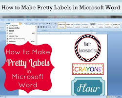 How To Make Pretty Labels In Microsoft Word Craft Your Home How To Make Labels Crafts Helpful Hints