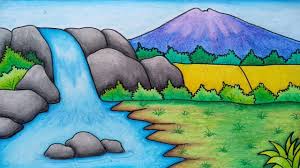 Download now gambar pemandangan gunung dan rumah kartun gambar pemandangan download now 50 lukisan pemandangan alam gunung laut dan pantai indah download now pemandangan swiss pegunungan gambar vektor gratis di pixabay download now 17 contoh gambar. Menggambar Pemandangan Gunung Dan Air Terjun Belajar Menggambar Dan Mewarnai Dengan Mudah Youtube