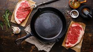 Carefully add the steak allowing to cook until a crust forms on the bottom, about 2 minutes. How To Cook Steak In A Cast Iron Skillet Cast Iron Steak Best Cast Iron Skillet How To Cook Steak