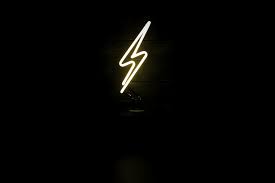 Black And White Lightning Bolt Wallpaper Desktop Lightning Bolt Neon Neon Wallpaper Neon Words Neon Signs