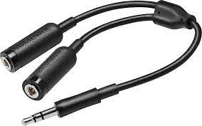 Insignia 3 5mm Stereo Splitter Cable Black Ns M35spt Best Buy
