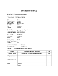 Using strong medical resume formats can help job seekers to successfully creating first impression and increase the chances of being called for face to face interview. 55 Printable Medical Cv Template Forms Fillable Samples In Pdf Word To Download Pdffiller