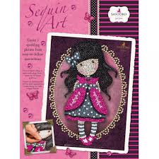 Send festive wishes in the prettiest way with your very own christmas card kit featuring the lovely my christmas friend artwork, along with a range of other gorjuss designs, festive patterns and animal friends. Sequin Art Santoro Gorjuss Ladybird Craftyarts Co Uk