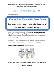 A modern adaptation of the newlyweds game , this one is a bit more performative as it includes the so, make this idea work by adding a performative element. Couples Baby Shower Games Ideas