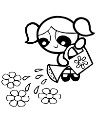Now it's time to learn your colors! Powerpuff Girls Coloring Pages Bubbles Coloring Home