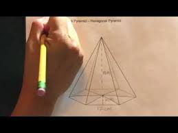 How To Find The Surface Area Of A Hexagonal Pyramid Youtube