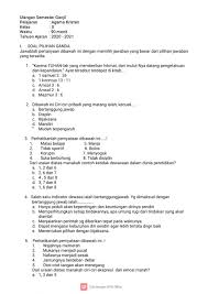 Contoh soal ujian semester genap kelas viii mata pelajaran sumber : Agama Kristen Worksheet