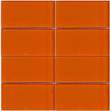 Subway Tiles For Kitchen Backsplash And Bathroom Tile In Orange Color Poppy With Images Modwalls Glass Subway Tile Modern Tiles