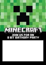 Minecraft Birthday Card Printable Free Free Minecraft Birthday Invitations For Print Or Evite Minecraft Party Invitations Minecraft Birthday Minecraft Invitations