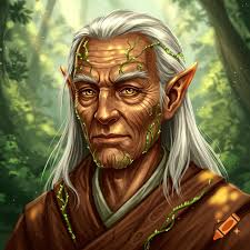 Portrait of an Earth Genasi With Crystal Beard created