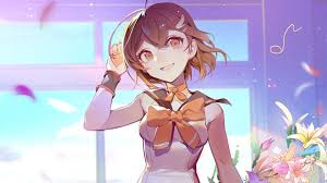 White text screenshot, ubuntu, happiness, western script, communication. Desktop Wallpaper Mood Happy Anime Girl Cute Original Hd Image Picture Background 6ef9cf