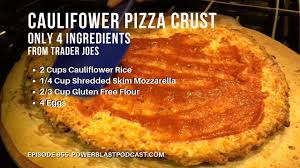 Blend the roasted sweet potatoes in a food processor until creamy. Easy Cauliflower Pizza Crust Recipe Using 4 Ingredients From Trader Joes