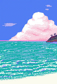 Pixel Ocean Tumblr Vaporwave Pixel Art Pixel
