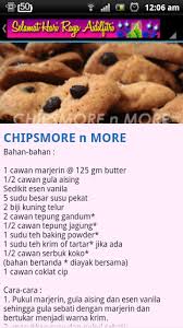 Resepi biskut coklat chip ini adalah daripada puan zaimah zakaria yang telah memberi keizinan kepada pihak kami untuk menyiarkan dan mengolah semula ayat mengikut kesesuaian pembaca. Free Download Resepi Biskut Raya Apk For Android
