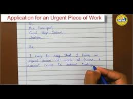 Application For An Urgent Piece Of Work Youtube