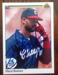 Daryl Boston Hand Signed 1990 Upper Deck Baseball Card