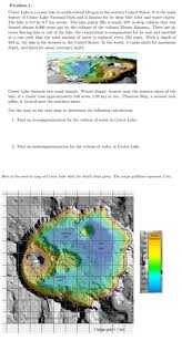 solved problem 1 crater lake is a crater lake in south ce