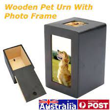 Cremation urn for pet ashes large wooden funeral urns holds 2x3 photo. Memorial Photo Pet Dog Cat Cremation Urn Ash Wooden Sake Keep Box Storage Au Ebay