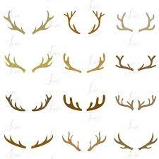 Deer Head Set Antlers Clip Art Deer Silhouettes Vector Deer Etsy In 2021 Silhouette Vector Deer Silhouette Antler Drawing