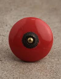 red ceramic cabinet knob knobco