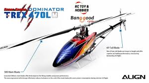 Align T Rex 470lm 470l Dominator Rc Helicopter Rh47e01xt Super Combo