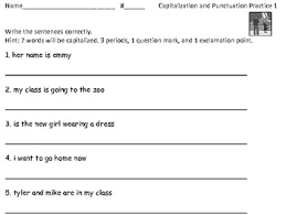 A look at… fifth grade. Capitalization And Punctuation Assessment Worksheets Tpt
