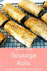 Dust your work surface with a little flour then roll out the pastry into a large. Gourmet Home Made Sausage Rolls Mrsfoodiemumma