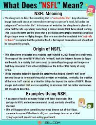Nsfl Meaning What Does Nsfl Mean And Stand For 7esl Estudos