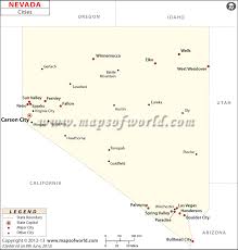 Cities In Nevada Nevada Cities Map