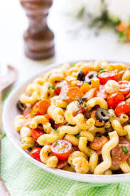 Add the dressing and toss to coat. Easy Antipasti Pasta Salad Recipe Sugar And Soul