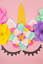 Unicorn horn, ears and flowers isolated vector design of magic horse animal heads with twisted horns, gold crowns delicate headband with blue unicorn horn and ears. Diy Unicorn Flower Backdrop Hello Wonderful