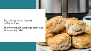 The hot circulating air cooks the frozen biscuits and they turn out great. Air Fryer Biscuits The Cagle Diaries