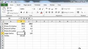 Every equation starts with an equals sign. How To Make Excel 2010 Formulas Calculate Automatically Youtube